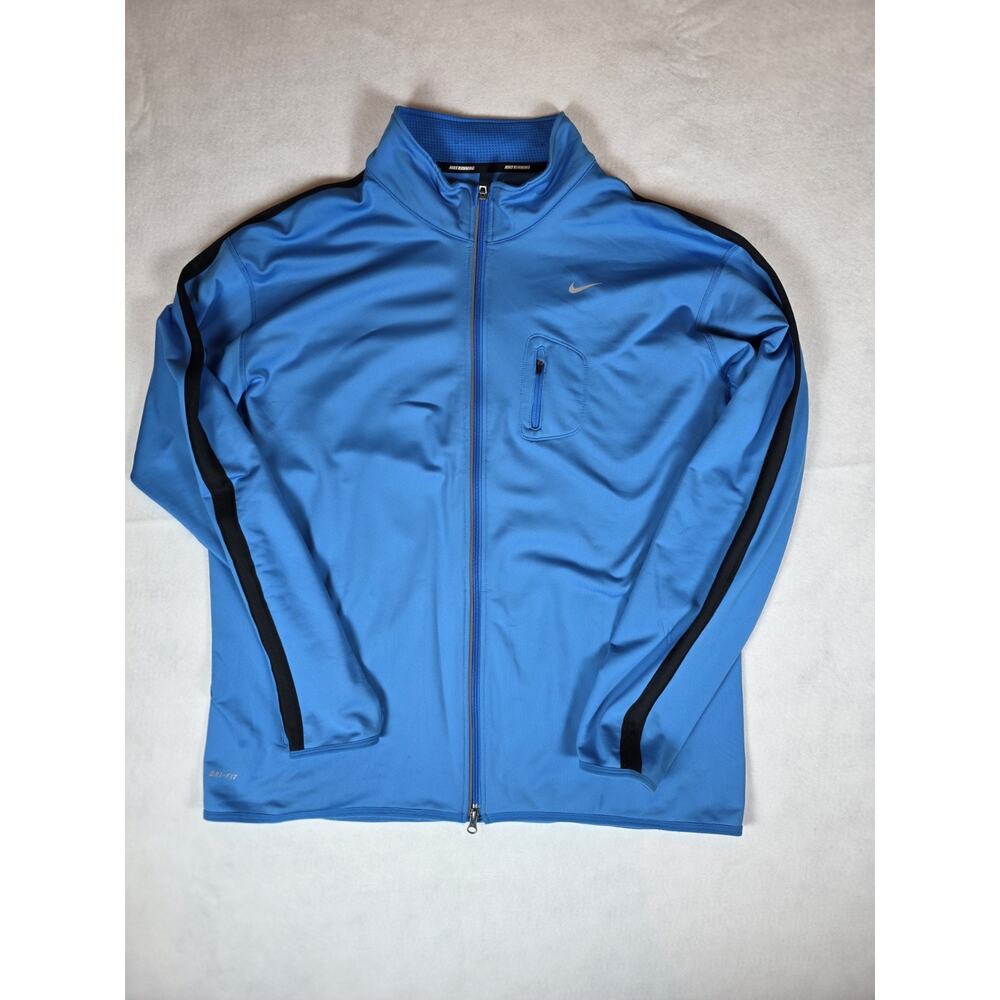 Nike Running Dri-Fit Track Jacket Men's 2XL Blue Full Zip Up